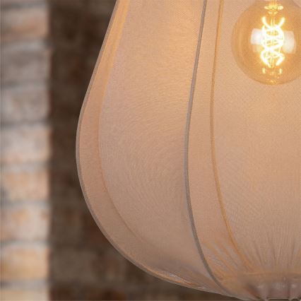 Brilagi - Lámpara colgante LED ARVEN con cable 1xE27/8W/230V Ø 37 cm beige