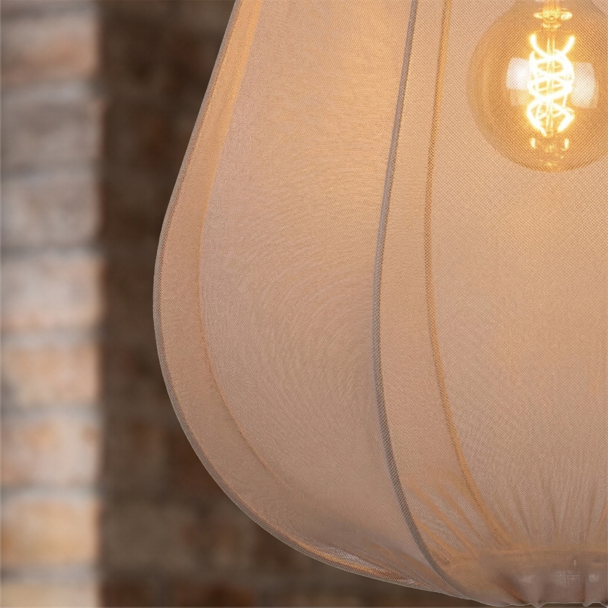Brilagi - Lámpara colgante LED ARVEN con cable 1xE27/8W/230V Ø 37 cm beige