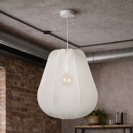Brilagi - Lámpara colgante LED ARVEN con cable 1xE27/8W/230V Ø 37 cm blanca