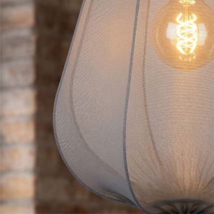 Brilagi - Lámpara colgante LED ARVEN con cable 1xE27/8W/230V Ø 37 cm gris
