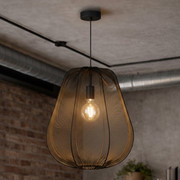 Brilagi - Lámpara colgante LED ARVEN con cable 1xE27/8W/230V Ø 37 cm negra