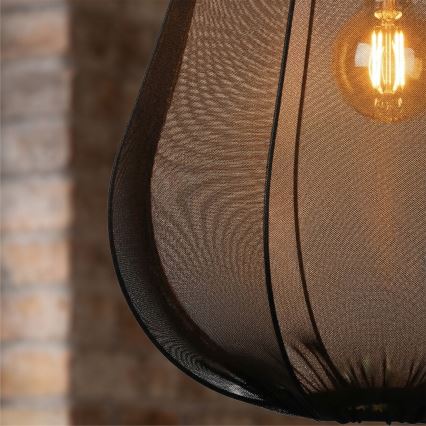 Brilagi - Lámpara colgante LED ARVEN con cable 1xE27/8W/230V Ø 37 cm negra