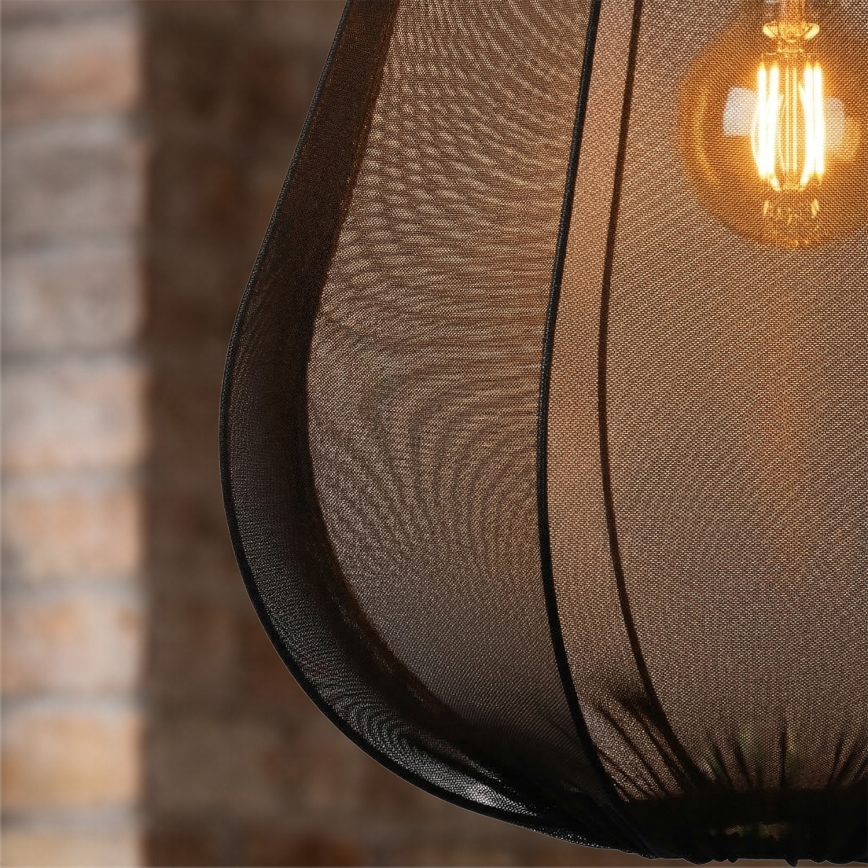 Brilagi - Lámpara colgante LED ARVEN con cable 1xE27/8W/230V Ø 37 cm negra