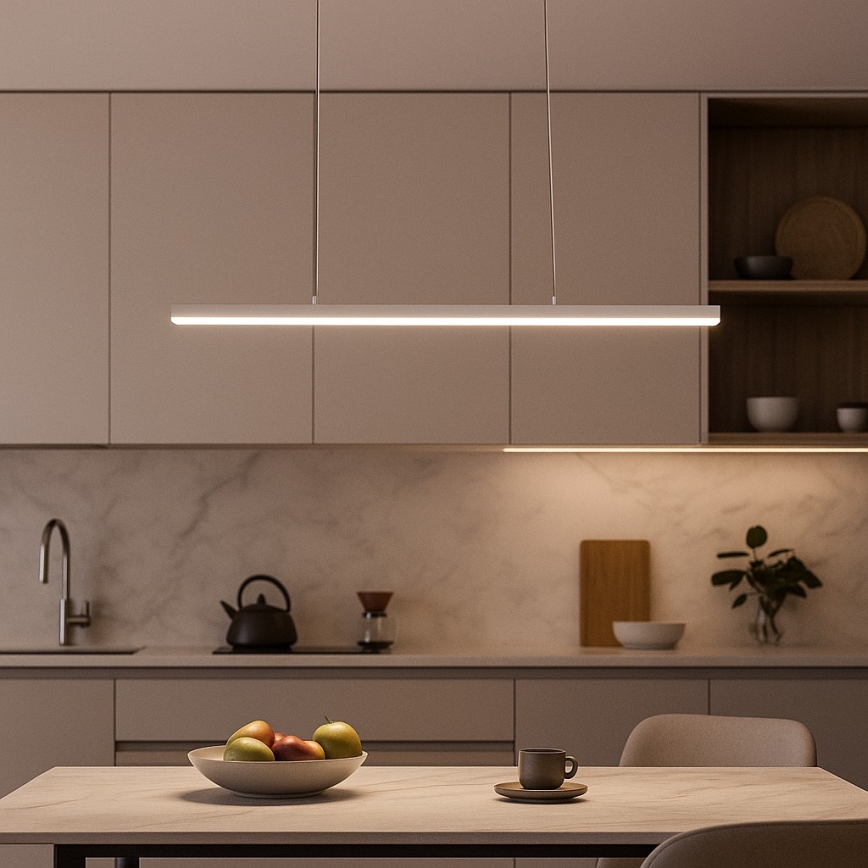 Brilagi - Lámpara colgante LED AXIS LED/30W/230V 120 cm blanca