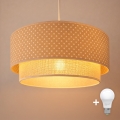 Brilagi - Lámpara colgante LED BOHO BOBO con cable 1xE27/60W/230V Ø 40 cm lunares beige/crema
