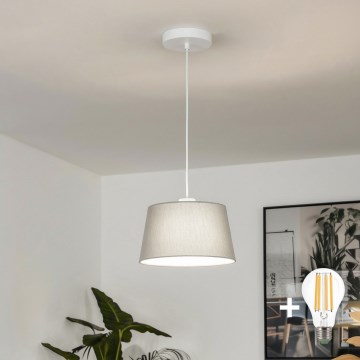 Brilagi - Lámpara colgante LED CERIA 1xE27/40W/230V, diámetro 25 cm, gris