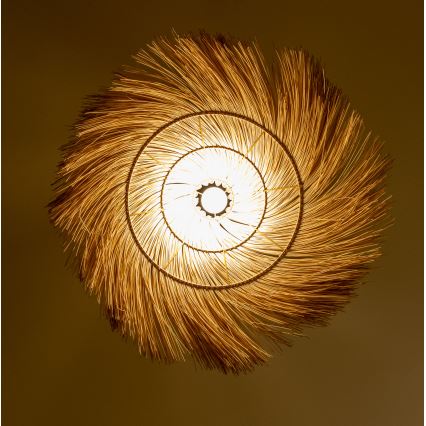 Brilagi - Lámpara colgante LED CERIA BOHO con cable 1xE27/40W/230V Ø 100 cm ratán