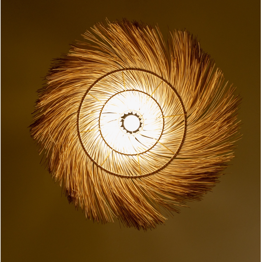 Brilagi - Lámpara colgante LED CERIA BOHO con cable 1xE27/40W/230V Ø 100 cm ratán