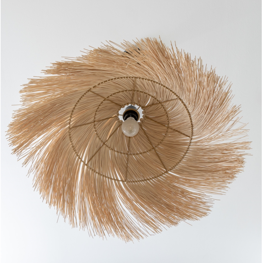 Brilagi - Lámpara colgante LED CERIA BOHO con cable 1xE27/40W/230V Ø 100 cm ratán