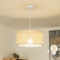 Brilagi - Lámpara colgante LED CERIA BOHO con cable, 1xE27/40W/230V, Ø 40 cm, bambú