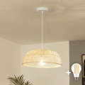 Brilagi - Lámpara colgante LED CERIA BOHO con cable, 1xE27/40W/230V, Ø 40 cm, ratán
