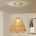 Brilagi - Lámpara colgante LED CERIA BOHO con cable 1xE27/40W/230V Ø 50 cm marrón