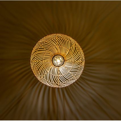 Brilagi - Lámpara colgante LED CERIA BOHO con cable 1xE27/40W/230V Ø 60 cm ratán