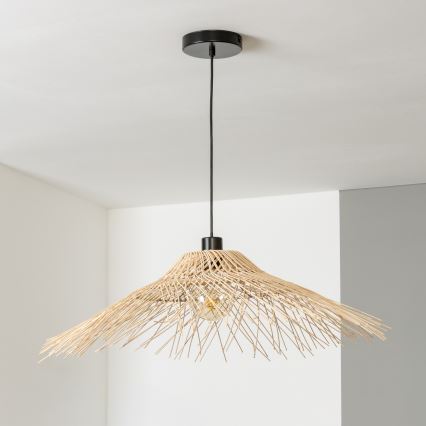 Brilagi - Lámpara colgante LED CERIA BOHO con cable 1xE27/40W/230V Ø 70 cm bambú