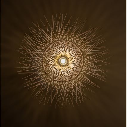 Brilagi - Lámpara colgante LED CERIA BOHO con cable 1xE27/40W/230V Ø 70 cm bambú