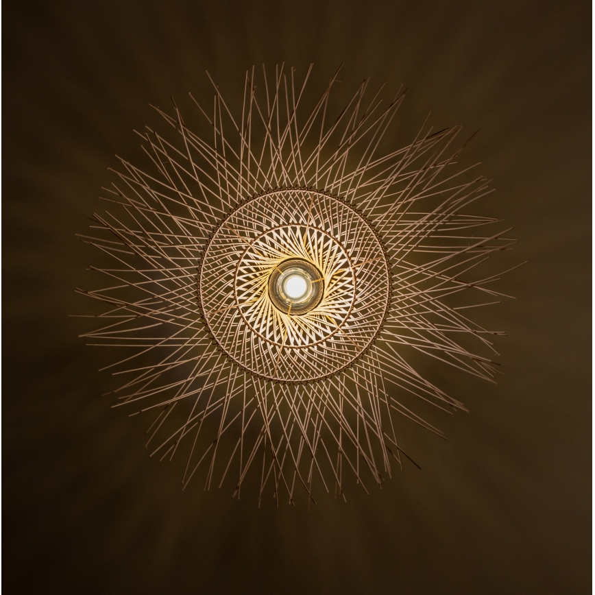 Brilagi - Lámpara colgante LED CERIA BOHO con cable 1xE27/40W/230V Ø 70 cm bambú