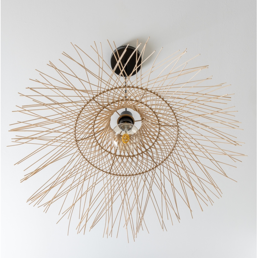 Brilagi - Lámpara colgante LED CERIA BOHO con cable 1xE27/40W/230V Ø 70 cm bambú