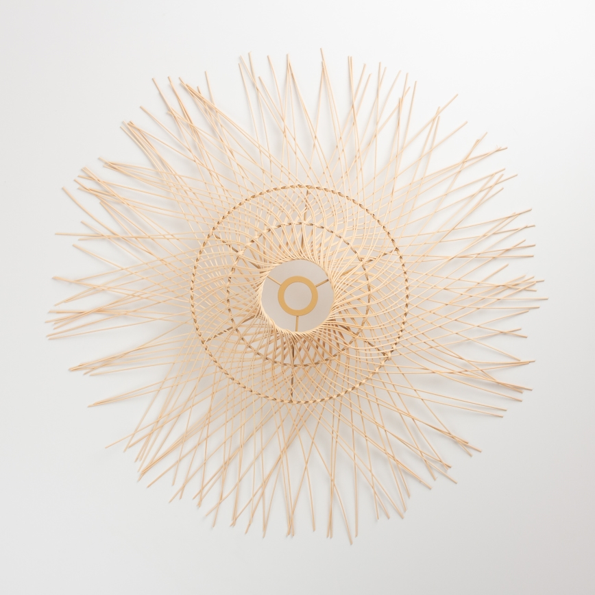Brilagi - Lámpara colgante LED CERIA BOHO con cable 1xE27/40W/230V Ø 70 cm bambú