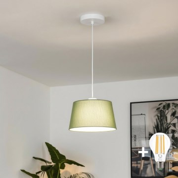 Brilagi - Lámpara colgante LED CERIA con cable, 1xE27/40W/230V, Ø 25 cm, verde