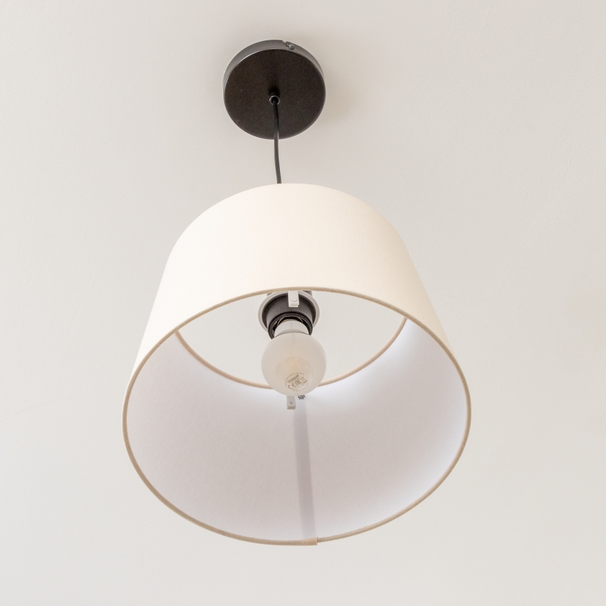 Brilagi - Lámpara colgante LED CERIA con cable 1xE27/40W/230V Ø 30 cm beige