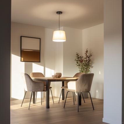 Brilagi - Lámpara colgante LED CERIA con cable 1xE27/40W/230V Ø 30 cm beige