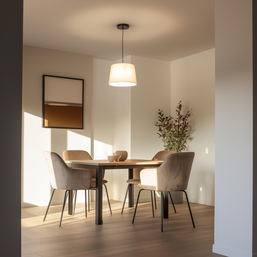 Brilagi - Lámpara colgante LED CERIA con cable 1xE27/40W/230V Ø 30 cm beige