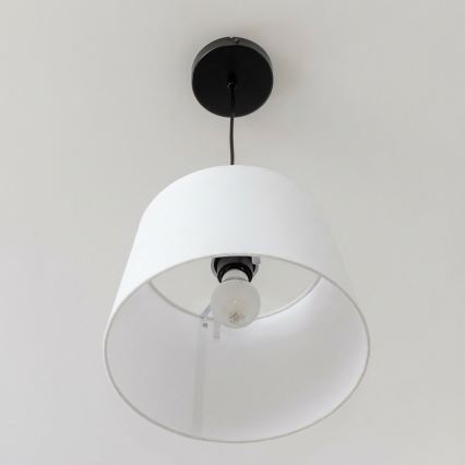 Brilagi - Lámpara colgante LED CERIA con cable 1xE27/40W/230V Ø 30 cm blanca