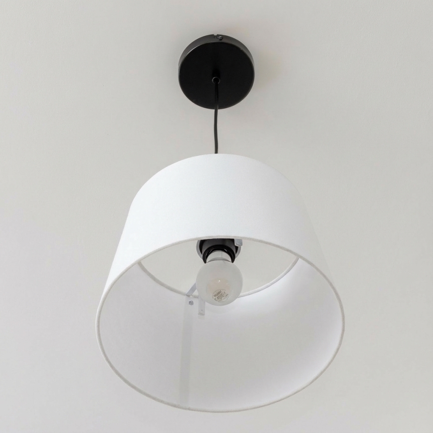 Brilagi - Lámpara colgante LED CERIA con cable 1xE27/40W/230V Ø 30 cm blanca