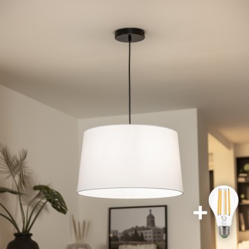 Brilagi - Lámpara colgante LED CERIA con cable, 1xE27/40W/230V, Ø 45 cm, blanco