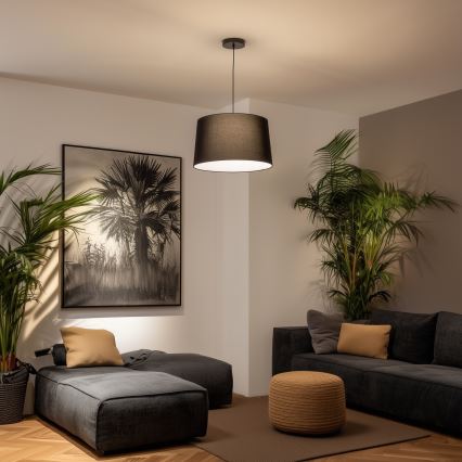 Brilagi - Lámpara colgante LED CERIA con cable 1xE27/40W/230V Ø 45 cm negra