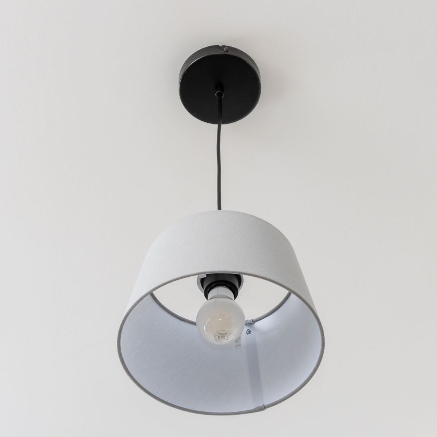Brilagi - Lámpara colgante LED CERIA sobre cable 1xE27/40W/230V Ø 25 cm, gris
