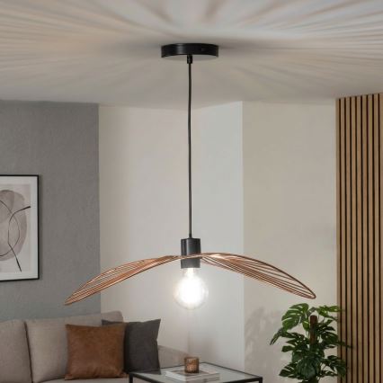 Brilagi - Lámpara colgante LED CERIA WIRE con cable, 1xE27/40W/230V, 40x56 cm, bronce