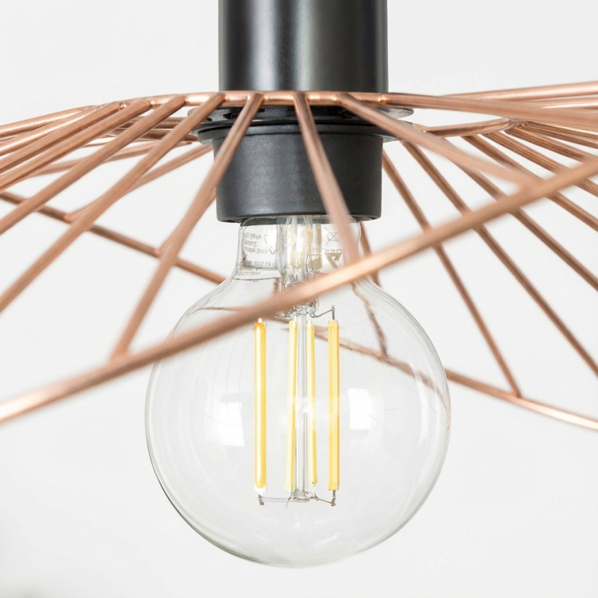 Brilagi - Lámpara colgante LED CERIA WIRE con cable, 1xE27/40W/230V, 40x56 cm, bronce