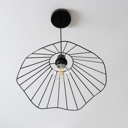 Brilagi - Lámpara colgante LED CERIA WIRE suspendida en cable 1xE27/40W/230V diámetro 40 cm negra