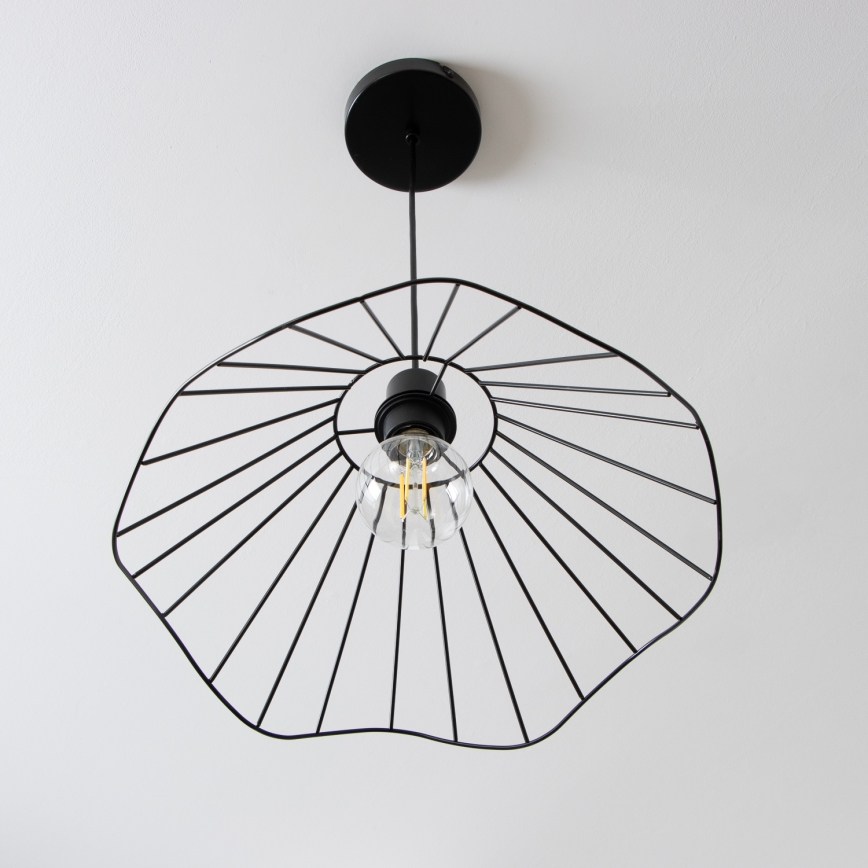 Brilagi - Lámpara colgante LED CERIA WIRE suspendida en cable 1xE27/40W/230V diámetro 40 cm negra