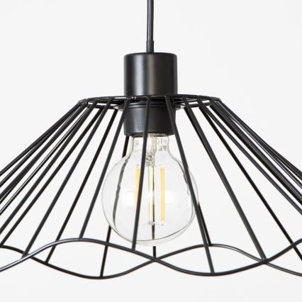 Brilagi - Lámpara colgante LED CERIA WIRE suspendida en cable 1xE27/40W/230V diámetro 40 cm negra