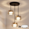 Brilagi - Lámpara colgante LED con cable AURA LUX 3xGX53/13W/230V negro/dorado