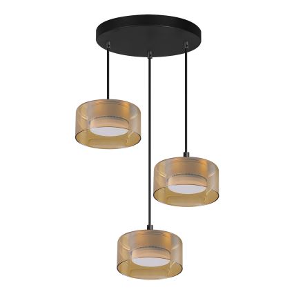 Brilagi - Lámpara colgante LED con cable AURA LUX 3xGX53/13W/230V negro/dorado