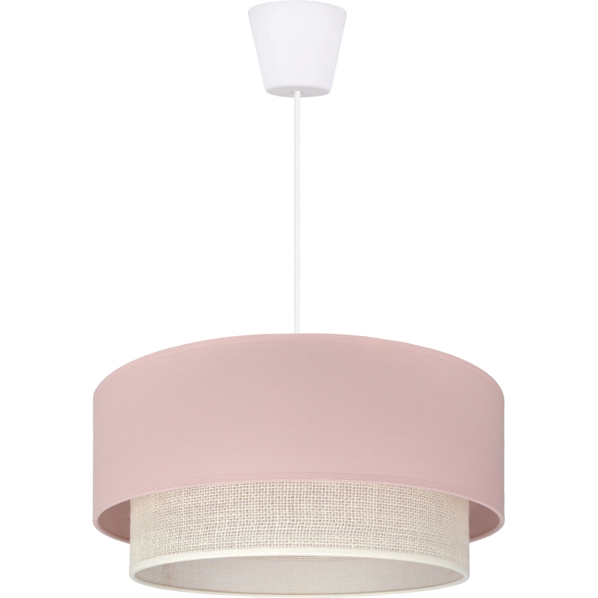 Brilagi - Lámpara colgante LED con cable BOHO BOBO 1xE27/60W/230V Ø 40 cm rosa/crema