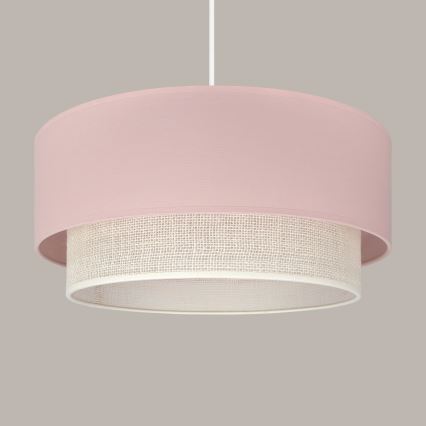 Brilagi - Lámpara colgante LED con cable BOHO BOBO 1xE27/60W/230V Ø 40 cm rosa/crema