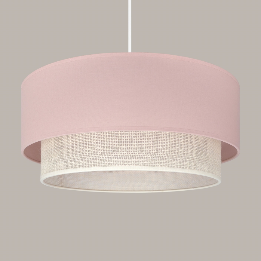 Brilagi - Lámpara colgante LED con cable BOHO BOBO 1xE27/60W/230V Ø 40 cm rosa/crema