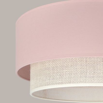 Brilagi - Lámpara colgante LED con cable BOHO BOBO 1xE27/60W/230V Ø 40 cm rosa/crema