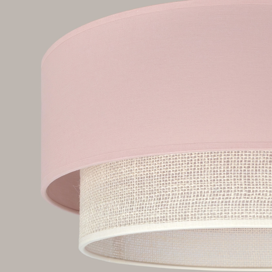 Brilagi - Lámpara colgante LED con cable BOHO BOBO 1xE27/60W/230V Ø 40 cm rosa/crema