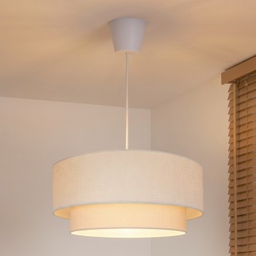 Brilagi - Lámpara colgante LED con cable BOHO ECO 1xE27/10W/230V, diámetro 40 cm, color crema