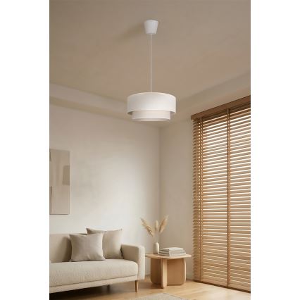 Brilagi - Lámpara colgante LED con cable BOHO ECO 1xE27/10W/230V, diámetro 40 cm, color crema