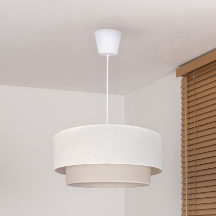 Brilagi - Lámpara colgante LED con cable BOHO ECO 1xE27/10W/230V, diámetro 40 cm, color crema