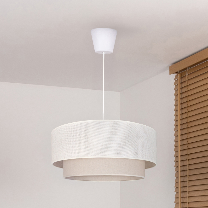 Brilagi - Lámpara colgante LED con cable BOHO ECO 1xE27/10W/230V, diámetro 40 cm, color crema