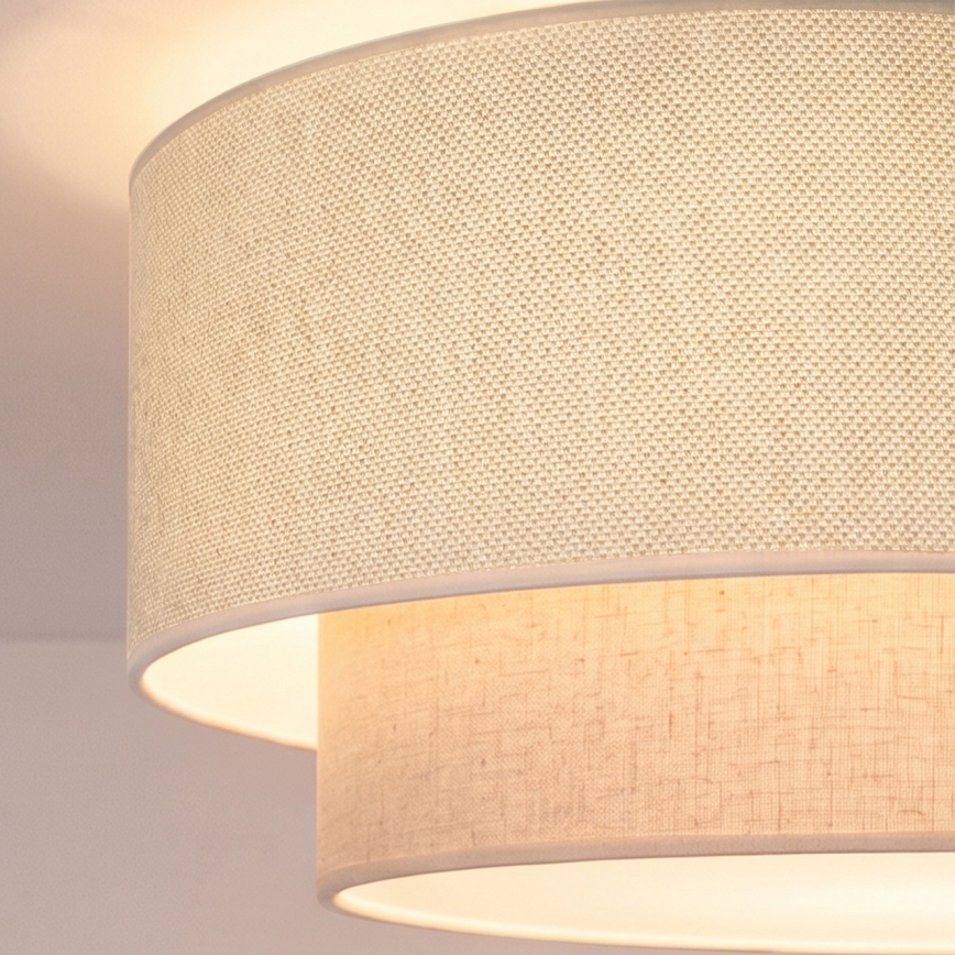 Brilagi - Lámpara colgante LED con cable BOHO ECO 1xE27/10W/230V, diámetro 40 cm, color crema