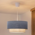 Brilagi - Lámpara colgante LED con cable BOHO ECO 1xE27/10W/230V Ø 40 cm azul/crema