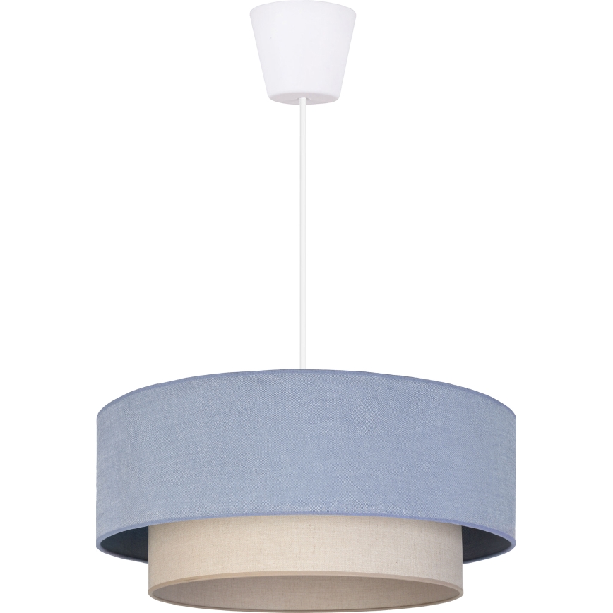 Brilagi - Lámpara colgante LED con cable BOHO ECO 1xE27/10W/230V Ø 40 cm azul/crema